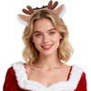 image:imageBeaupretty Brown Plush Deer Ear Headband Cute Reindeer Antlers Hairband for Christmas amp Holiday Cosplay Soft Animal Costume Accessories for Women
