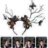 image:imageBeaupretty Butterfly Forest Antler Hairband Tree Branches Butterfly Headband Antler Headpiece Leaves Deer Crown Halloween Cosplay Headwear