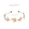 image:imageBeaupretty Butterfly Headband Butterfly Hollow Metal Headband Alloy Tiara Headpiece Vintage Bridal Wedding Crown for Women Girls Gold