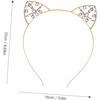 image:imageBeaupretty Cat Ear HeadbandsAlloy Rhinestone Cat Headbands Crystal Hair Inlay Hollow Hair Bands Hair Accessories2pcs