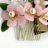 image:imageBeaupretty Chinese Style Hair Side Comb Imitated Jade Flower Pearl Inlaid Insert Comb Accessories for Women Wedding