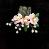 image:imageBeaupretty Chinese Style Hair Side Comb Imitated Jade Flower Pearl Inlaid Insert Comb Accessories for Women Wedding