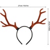 image:imageBeaupretty Christmas Antlers Headband Deer Antler Headband Reindeer Antlers Hairband Fawn Horn Hair Hoop Deer Horns Headpiece Antler Headdress for Halloween Cosplay Party