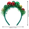 image:imageBeaupretty Christmas Ball Hairband Colorful Ball Headpieces with Green Tinsel Decor Xmas Party Headdress for Women Girls