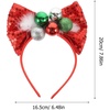 image:imageBeaupretty Christmas Bow Headband Sequins Xmas Ball Headpiece Party Headwear Accessory for Women Girls