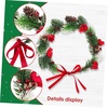 image:imageBeaupretty Christmas Flower Crown Wreath Christmas Head Beautiful Hair Garland Wreath Ribbon Headdress for Women GirlsColor 1