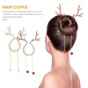 image:imageBeaupretty Christmas Reindeer Ponytail Bun Holders 2pcs Metal Banana Clips Decorative Hair Claw for High Ponytail Xmas Hair Jaw Barrettes Styling Accessories for Women Girls