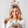image:imageBeaupretty Christmas Star Headband Glitter Star Headband for Christmas Holiday Festival Birthday PartyRed