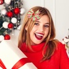 image:imageBeaupretty Christmas Tree Headband Christmas Hair Bows Alligator Clips Hair Accessories Party Supplies