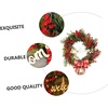 image:imageBeaupretty Christmas Wreath Front Door Wreath Welcome Sign Artificial Red Berry with Bowknot Xmas Tree Hanging Decor Holiday Party Nativity Decor