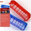 image:imageBeaupretty Clipper Guard Holder Organizer Barber Tool Storage Box for Hair Clippers Comb Holder with 8 Slots Clipper Storage Case for Home Barbershop Hair SalonRed