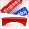 image:imageBeaupretty Clipper Guard Holder Organizer Barber Tool Storage Box for Hair Clippers Comb Holder with 8 Slots Clipper Storage Case for Home Barbershop Hair SalonRed