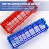 image:imageBeaupretty Clipper Guard Holder Organizer Barber Tool Storage Box for Hair Clippers Comb Holder with 8 Slots Clipper Storage Case for Home Barbershop Hair SalonBlue