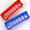 image:imageBeaupretty Clipper Guard Holder Organizer Barber Tool Storage Box for Hair Clippers Comb Holder with 8 Slots Clipper Storage Case for Home Barbershop Hair SalonRed