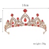image:imageBeaupretty Crowns And Tiaras Red Rhinestone Crown Retro Birthday Tiara Headband Headdress