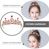image:imageBeaupretty Crowns And Tiaras Red Rhinestone Crown Retro Birthday Tiara Headband Headdress
