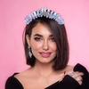 image:imageBeaupretty Crystal Quartz Crown Headband Rhinestone Tiara Hair Band with Metal Moon Headdress Mermaid Hair Accessories for Women Girls