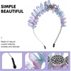 image:imageBeaupretty Crystal Quartz Crown Headband Rhinestone Tiara Hair Band with Metal Moon Headdress Mermaid Hair Accessories for Women Girls