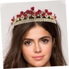 image:imageBeaupretty Crystal Wedding Tiara for Women Flower Crown Wedding Tiaras and Crowns Princess Crystal Headband Red