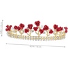 image:imageBeaupretty Crystal Wedding Tiara for Women Flower Crown Wedding Tiaras and Crowns Princess Crystal Headband Red