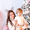 image:imageBeaupretty Deer Antlers Headband 2pcs Rhinestone Reindeer Headband Christmas Elk Hair Hoop Glitter Xmas Headwear Party Cosplay Headpiece