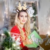 image:imageBeaupretty Deer Antlers Headband Antler Headband Christmas s Reindeer Ears Headpiece Reindeer Hairband Christmas s for Women