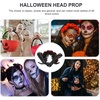 image:imageBeaupretty Demon Horns Headband Halloween Sheep Horn Flower Headpiece Halloween Costume Accessories for Women Men