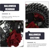 image:imageBeaupretty Demon Horns Headband Halloween Sheep Horn Flower Headpiece Halloween Costume Accessories for Women Men