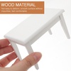 image:imageBeaupretty Doll House Furniture Miniature Wooden Dollhouse Table and Chairs Mini Accessories of Dining Room WhiteWei