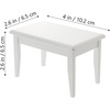 image:imageBeaupretty Doll House Furniture Miniature Wooden Dollhouse Table and Chairs Mini Accessories of Dining Room WhiteWei