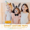 image:imageBeaupretty Donkey Costume Set Donkey Headband Bowtie Tail Nose Costume Kit Halloween Cartoon Animal Cosplay Props Party SetAs Shown