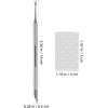 image:imageBeaupretty DualEnded Cuticle Pusher Tool Circle Bevel Nail Pusher and Cuticle Remover Scraper Tool with 100 Grit Sandpaper Sheets Silver Metal Manicure for Nail Cleaning and Art Care