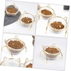 image:imageBeaupretty Elevated Glass Cat Food Bowl with Tilted Raised Stand Single Pet Bowl for Indoor Cats and Dogs Feeding
