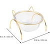 image:imageBeaupretty Elevated Glass Cat Food Bowl with Tilted Raised Stand Single Pet Bowl for Indoor Cats and Dogs Feeding