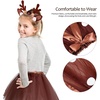 image:imageBeaupretty Elk Clothing Set Reindeer Costume with Deer Antlers Headband Holiday Outfit for Girls Tutu Skirt for Performance and Party