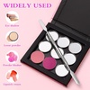 image:imageBeaupretty Empty Magnetic Palette Makeup Eyeshadow Palette with Round Metal Pans and Depotting Spatula Set for Eyeshadow Lipstick As Shown