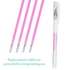 image:imageBeaupretty Eyebrow Marker Pen Pink Brow Mapping Pen with Fine Tip for Precise Eyebrow Positioning and Makeup Marking 4 Pens with 8 Refills for Professional Use