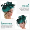 image:imageBeaupretty Fascinators Hat Headband  Fascinators Headpiece Fascinators Hat for Women Girls Veil Mesh Headband Tea Party HatBlackish Green