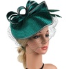 image:imageBeaupretty Fascinators Hat Headband  Fascinators Headpiece Fascinators Hat for Women Girls Veil Mesh Headband Tea Party HatBlackish Green