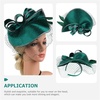 image:imageBeaupretty Fascinators Hat Headband  Fascinators Headpiece Fascinators Hat for Women Girls Veil Mesh Headband Tea Party HatBlackish Green