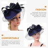 image:imageBeaupretty Fascinators Hat Headband  Fascinators Headpiece Fascinators Hat for Women Girls Veil Mesh Headband Tea Party HatNavy