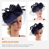 image:imageBeaupretty Fascinators Hat Headband  Fascinators Headpiece Fascinators Hat for Women Girls Veil Mesh Headband Tea Party HatNavy