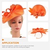 image:imageBeaupretty Fascinators Hat Headband  Fascinators Headpiece Fascinators Hat for Women Girls Veil Mesh Headband Tea Party HatOrange