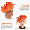 image:imageBeaupretty Fascinators Hat Headband  Fascinators Headpiece Fascinators Hat for Women Girls Veil Mesh Headband Tea Party HatOrange