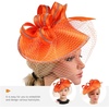 image:imageBeaupretty Fascinators Hat Headband  Fascinators Headpiece Fascinators Hat for Women Girls Veil Mesh Headband Tea Party HatOrange