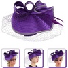 image:imageBeaupretty Fascinators Hat Headband  Fascinators Headpiece Fascinators Hat for Women Girls Veil Mesh Headband Tea Party HatPurple