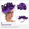 image:imageBeaupretty Fascinators Hat Headband  Fascinators Headpiece Fascinators Hat for Women Girls Veil Mesh Headband Tea Party HatPurple