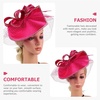 image:imageBeaupretty Fascinators Hat Headband  Fascinators Headpiece Fascinators Hat for Women Girls Veil Mesh Headband Tea Party HatRosy