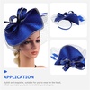 image:imageBeaupretty Fascinators Hat Headband  Fascinators Headpiece Fascinators Hat for Women Girls Veil Mesh Headband Tea Party HatRoyal Blue