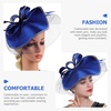 image:imageBeaupretty Fascinators Hat Headband  Fascinators Headpiece Fascinators Hat for Women Girls Veil Mesh Headband Tea Party HatRoyal Blue